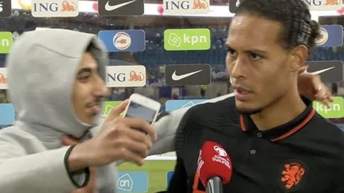 Virgil van Dijk no estaba de humor para aceptar una selfie luego del empate de Países Bajos