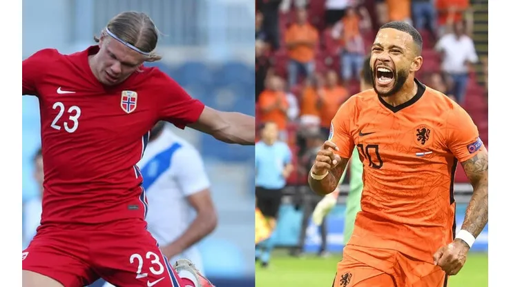 Los grandes protagonistas de sus selecciones son Erling Haaland (izq.) y Memphis Depay (der.).
