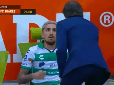 Video: ¡A lo Gary! Valdés se agarra con su técnico en Santos Laguna