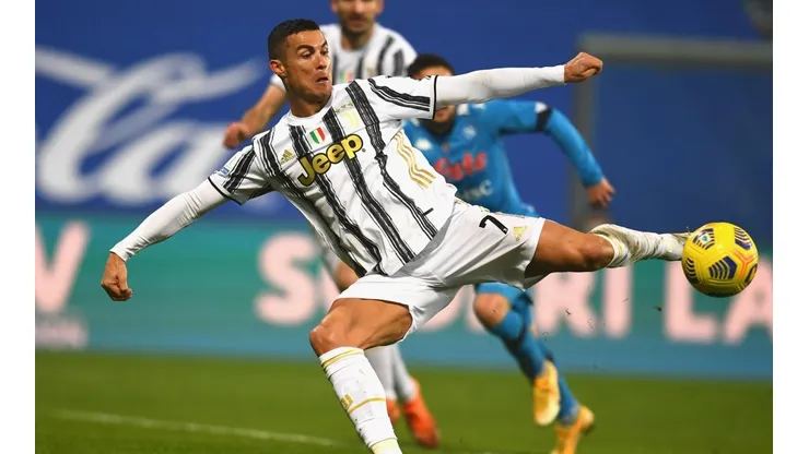 during the Italian PS5 Supercup match between Juventus and SSC Napoli at Mapei Stadium - Citta' del Tricolore on January 20, 2021 in Reggio nell'Emilia, Italy.-Not Released (NR)