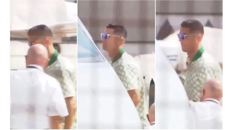 CR7 dejó Italia en su aeronave privada este viernes.