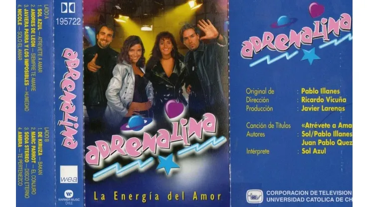 La clásica banda sonora de Adrenalina se editó en cassette en 1996.