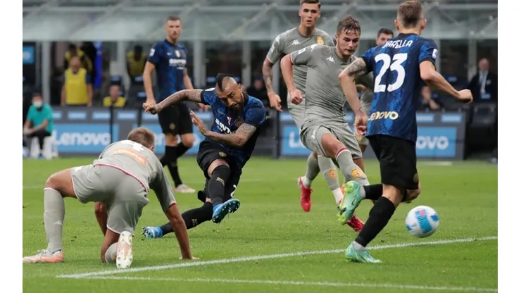 Arturo Vidal anotó su primer gol en la temporada y concretó un gran debut en el Inter de Milán