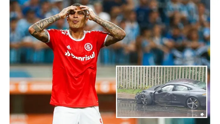Paolo Guerrero sufrió accidente automovilístico destruyendo su Porsche