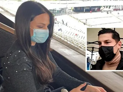 Miiko llegó con su novia al Monumental: "Feliz, mi primer partido en Chile"