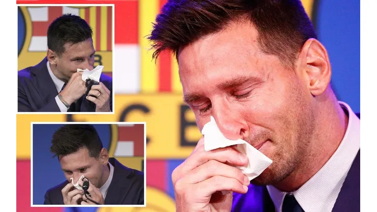 Messi en su despedida del Barcelona