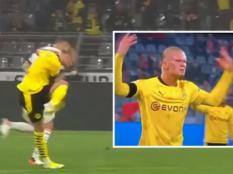 El día de Haaland: rabieta tras gol de Lewy y calentura con el público