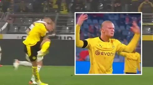 Haaland sufrió en la Supercopa de Alemania