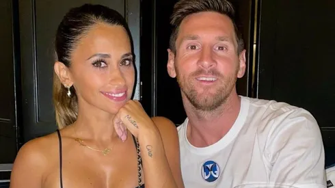 Lionel Messi y Antonella Roccuzzo en París.