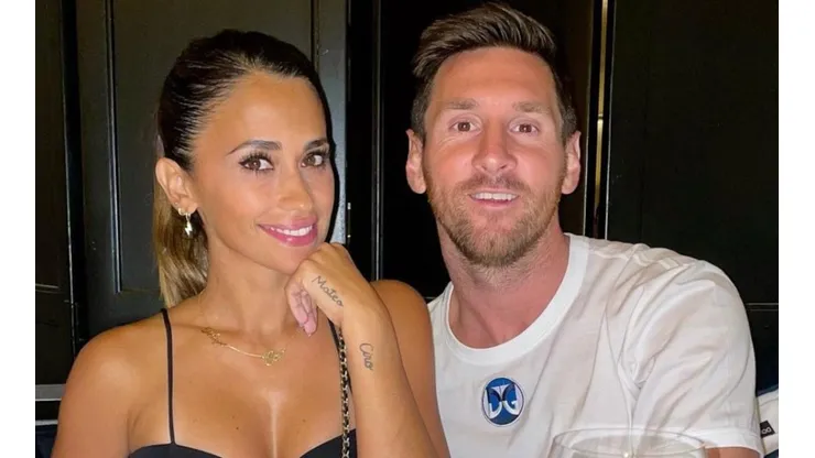 Lionel Messi y Antonella Roccuzzo en París.