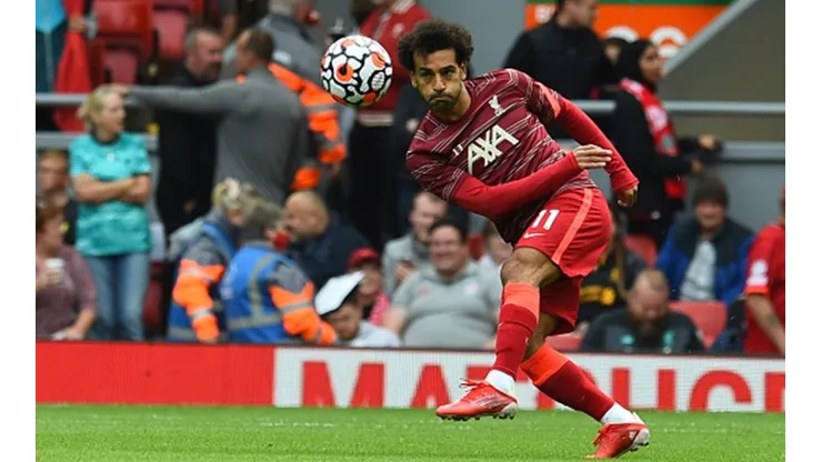 El egipcio aportó con un golazo en el debut triunfal del Liverpool en esta temporada.