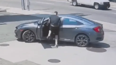 Williams sacó a golpes al ladrón desde el interior de su auto