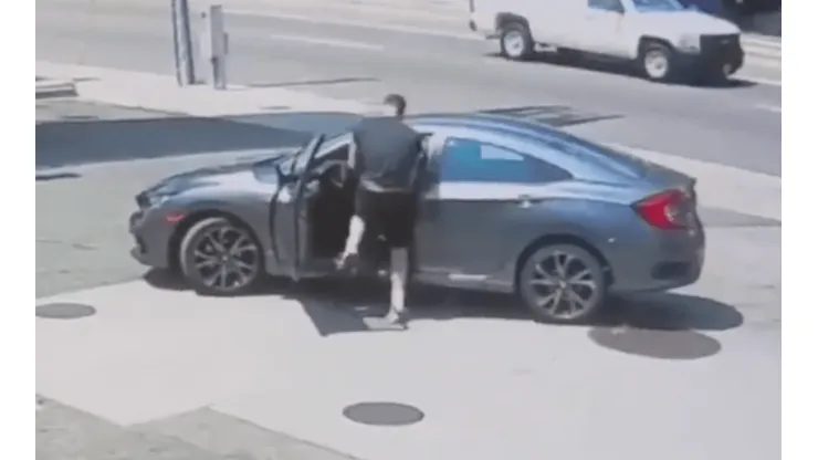 Williams sacó a golpes al ladrón desde el interior de su auto