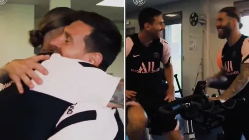 El emotivo encuentro de Lionel Messi con Sergio Ramos en PSG.