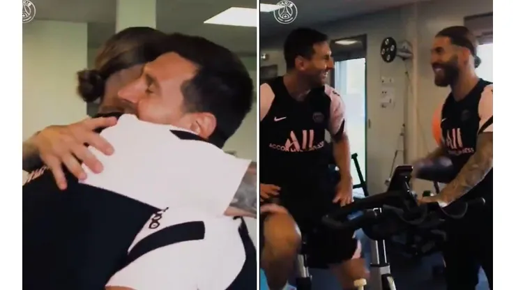 El emotivo encuentro de Lionel Messi con Sergio Ramos en PSG.