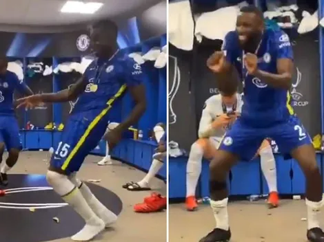 Elaborado baile de Zouma y Rudiger sorprende en el camarín