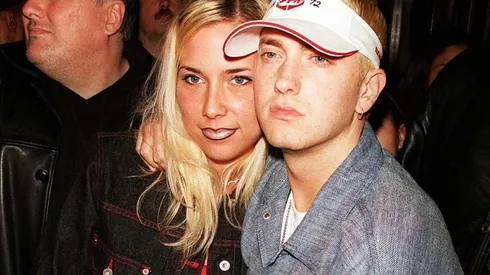 Eminem junto a su ex esposa Kim Scott.