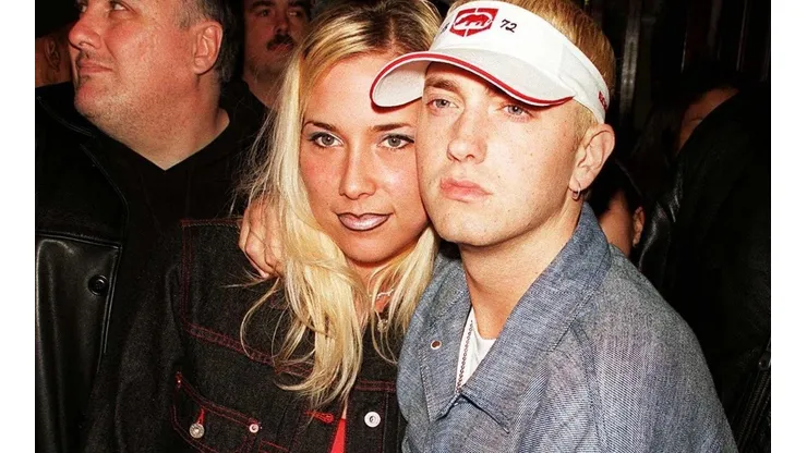 Eminem junto a su ex esposa Kim Scott.