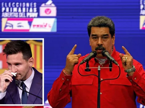 Maduro lloró con salida de Messi: "El Barcelona le dio una patada"