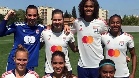 Tiane Endler y su primer entrenamiento con el Olympique Lyon.