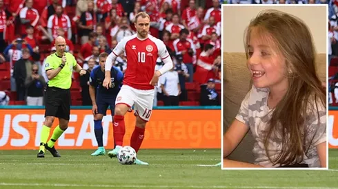 El danés envió ánimo y fortaleza a la pequeña en la antesala de una delicada cirugía.