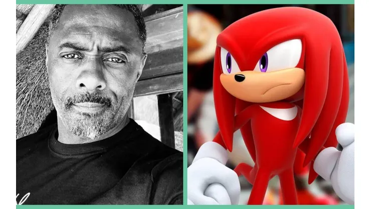 Idris Elba junto a Knuckles.