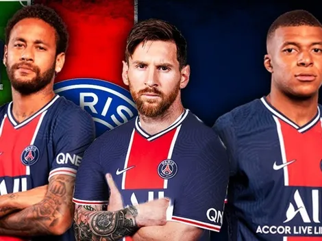 La formación titular del PSG con Mbappé, Messi y Ney