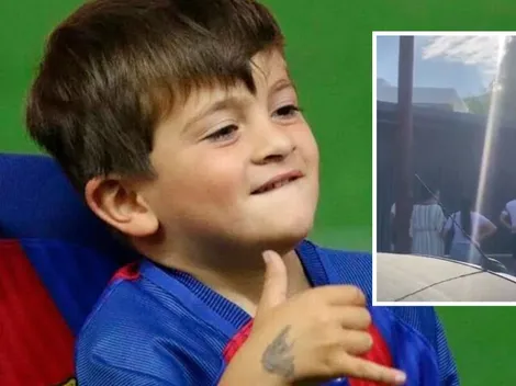 Thiago Messi le responde duro a los hinchas que llegaron a su casa