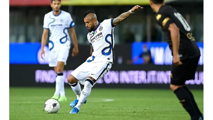 Arturo Vidal ingresó en el segundo tiempo del amistoso que Inter le ganó a domicilio a Parma