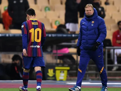 Koeman llora en Twitter la partida de Messi del Barça