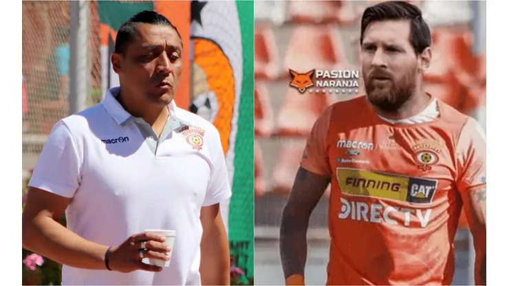 La esforzadísima imagen de Messi con la camiseta de Cobreloa, el sueño de Kalule Meléndez