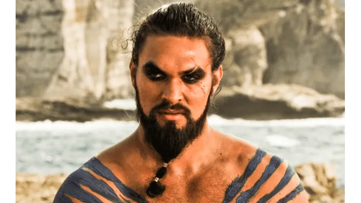 Jason Momoa como Khal Drogo en Game of Thrones.