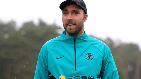 Eriksen visitó a sus compañeros en el Inter de Milán