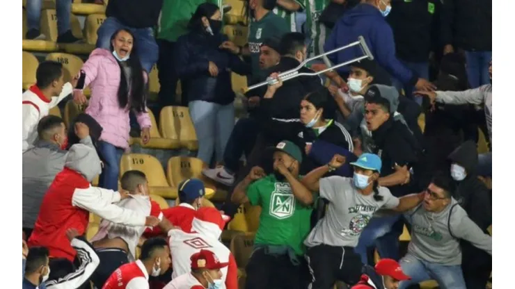 Lamentables imágenes en el Campín de Bogotá.
