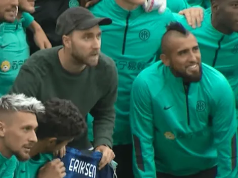 Vidal feliz por el reencuentro de Eriksen con el Inter