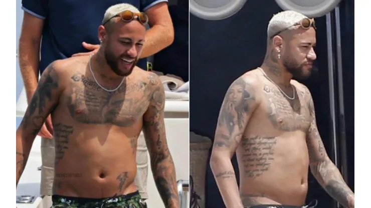 Neymar en sus vacaciones