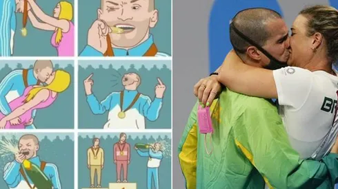 Bruno Fratus tras conseguir la medalla de bronce