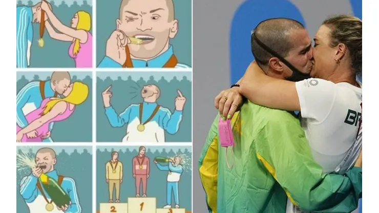 Bruno Fratus tras conseguir la medalla de bronce