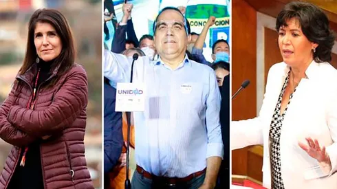 Estos serán los tres candidatos del pacto. Foto: Agencia Uno.