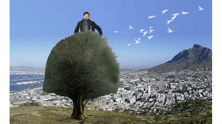 En una imagen que se popularizó, Kramer incluso se subió al árbol de Boric.