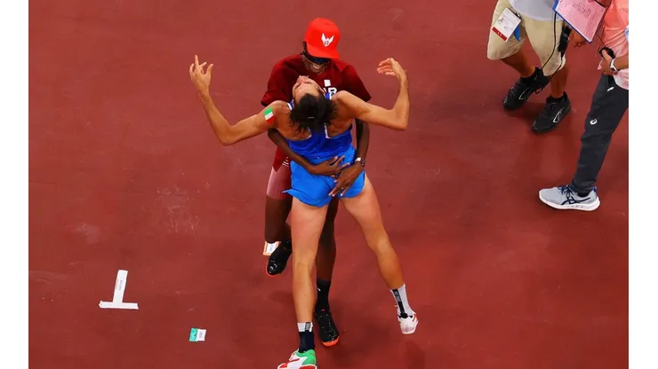 Tamberi y Barshim compartieron el oro del salto alto en Tokio