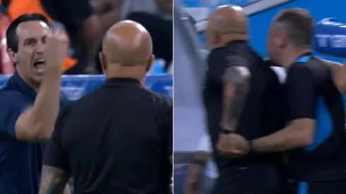 Sampaoli y Unai Emery casi terminan a los combos.