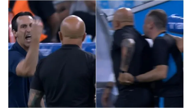 Sampaoli y Unai Emery casi terminan a los combos.