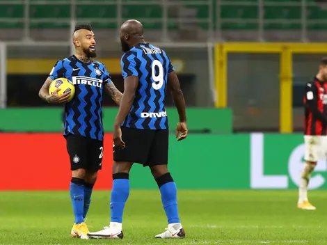 Vidal se entrena al máximo con su "hermanito" Lukaku