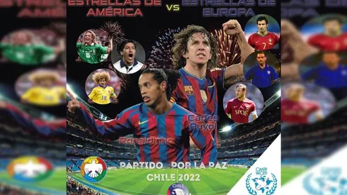 El Partido por la Paz 2022 se jugará en Chile con Ronaldinho.