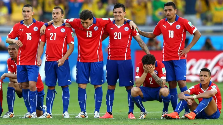 Chile en la infartante definición a penales ante Brasil en el Mundial 2014. ¡Pipe Gutiérrez entre ellos!