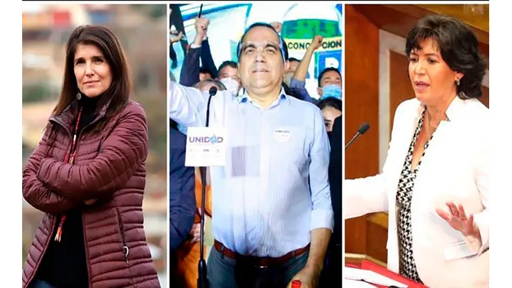 Estos son los tres candidatos del bloque. Foto: Agencia Uno.