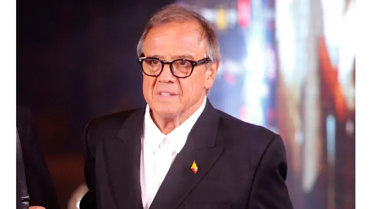Mauricio Pesutic en la alfombra roja de la obra Sres. Papis, en 2017.