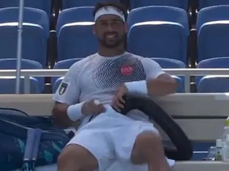 Fognini se ventiló debajo de los calzoncillos con un tubo de aire