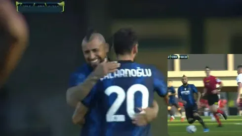 Arturo Vidal jugó cerca de media hora en el amistoso del Inter